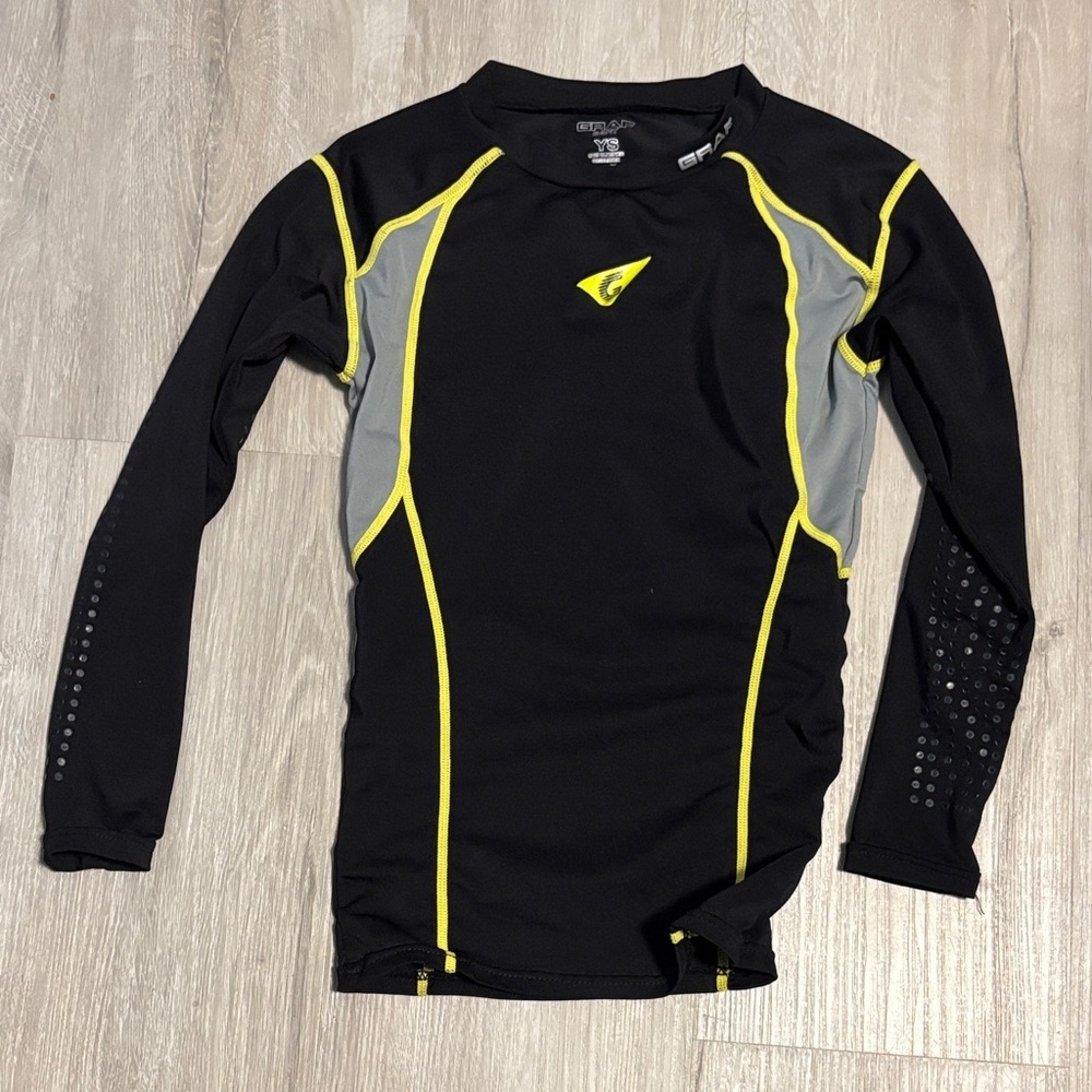 Kids Long Sleeve Black and Yellow Top